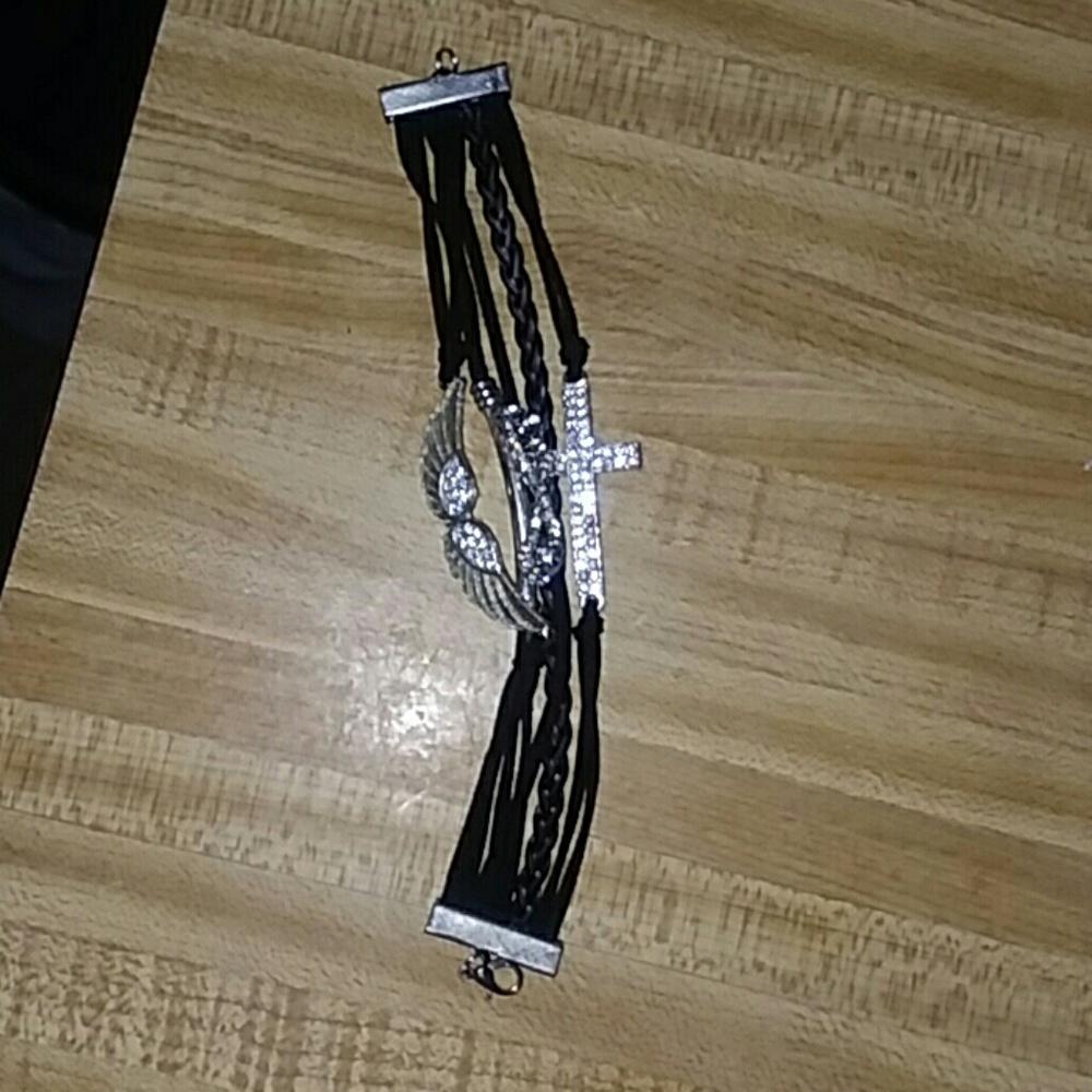 Silver rhinestone embellished Bracelet